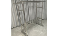 Free Standing Rolling Clothes Rack with Shelf Heavy Duty Clothes Rack with Shelf Portable Double-Tier for Balcony