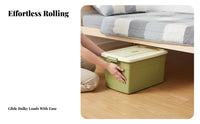 Under-Bed Rolling Bin Stackable Under-Bed Rolling Drawer With Lid for Homeowners