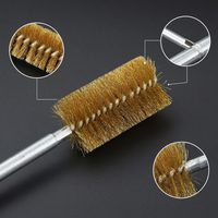 Round Head Copper/Stainless Steel Wire Brush for Metal Pipe Cleaning, Rust Removal, Deburring, and Polishing with Electric Drill