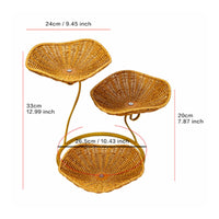 Tiered Fruit Basket Modern Design Three-Tier Basket Effortlessly Clean to Clean Storage for Kitchen Counter, Dining Table