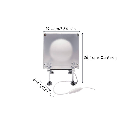 Square Desk Lamp Metal Frame Home Lighting Soft Light for Tabletop