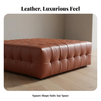 Black Tufted Cube Stool Minimalist Design Ottoman Square Shape Multi-Functional for Homeowners, Renters, Walk-in Closet, Bedroom