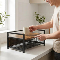 Tabletop Organizer Rack Rectangular Multi-Compartment Desk Organizer With