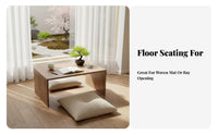 Minimalist Design Japanese Floor Table Stable Structure Japanese Design Coffee Table Wobblewobble-Resistant Furnishing Spacious Tabletop for Minimalists, Students, Friends, Bay Window, Balcony, Living Room, Small Areas