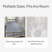 Foldable Latex Mattress Topper with Breathable Viscoelastic Foam