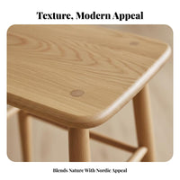 Hardwood Wood Square Stool Minimalist Design 4-Legged Wooden Stool small Size
