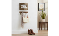 Wooden Key Hanger Rustic Design Wall Mounted Corner Organizer for Entryway