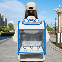 Pet Backpack for Cats, Large Capacity Cat Carrier with Transparent Dome, Outdoor Pet Backpack for Travel and Hiking, Patent 202030228427.3