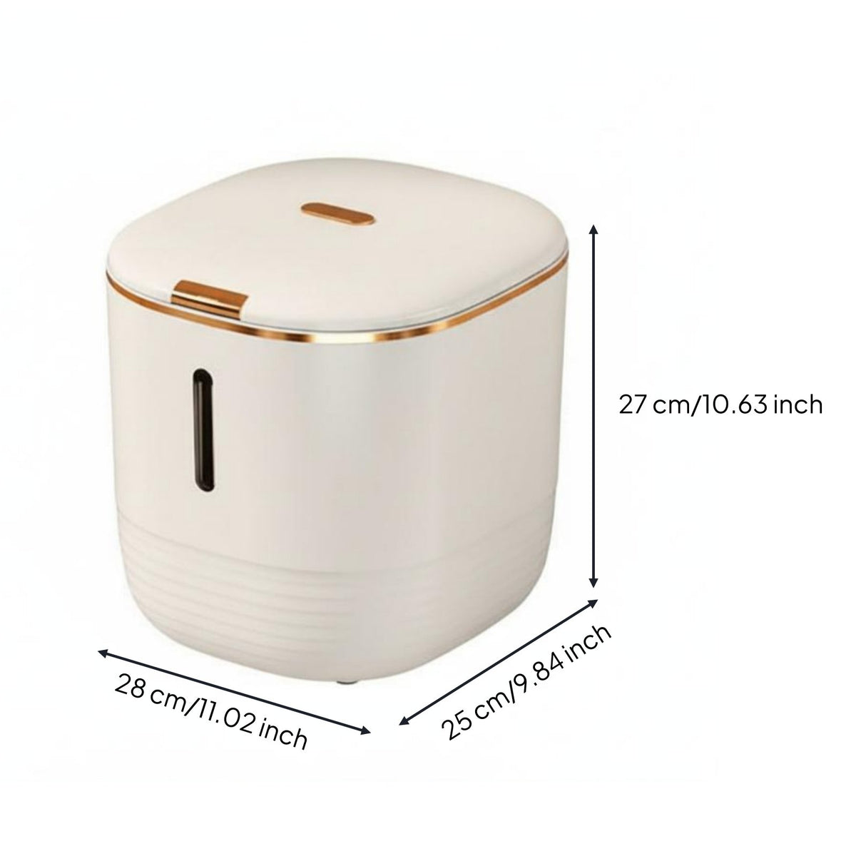 Food-Grade Material Rice Storage Container Large Capacity Rice Storage Bin Single-Press Access Lid for Kitchen, Countertop
