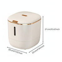 Food-Grade Material Rice Storage Container Large Capacity Rice Storage Bin Single-Press Access Lid for Kitchen, Countertop