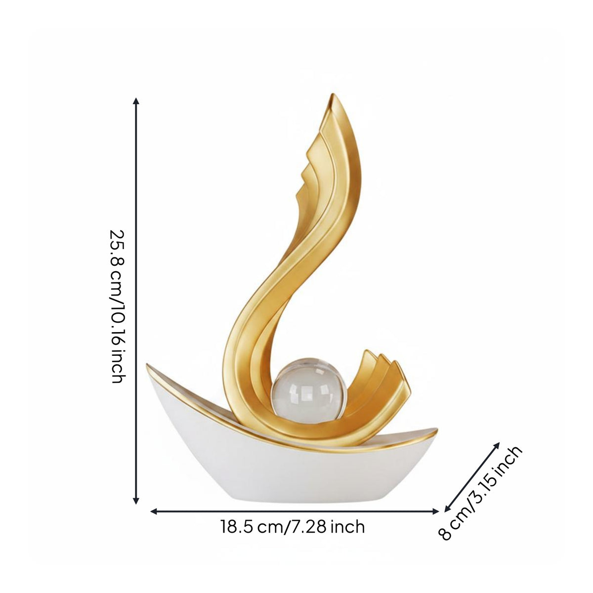 Resin Sailboat Decor Minimalist Design for Home Display, Decorative Use