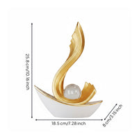 Resin Sailboat Decor Minimalist Design for Home Display, Decorative Use