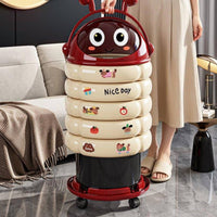Trash Can Tall Design Sliding Lid Trash Can Removable Inner Buckets