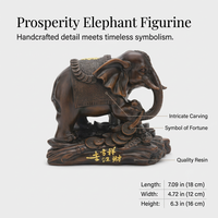 Resin Elephant Figurine, Wealth God Blessing Statue, New Chinese Style Animal Sc #variant:8+ units (per unit price)