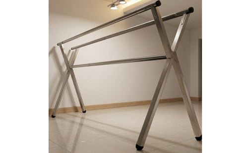 Stainless Steel Clothes Drying Rack Space-Saving Foldable Clothes Drying Rack Long-Lasting Stable for Families