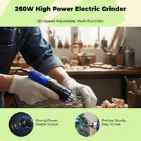 Adjustable speed grinder for woodworking