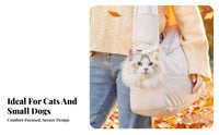 Secure Head out Cat Carrier Lightweight Warm Pet Carrying Bag Storage Pocket for Women, Vet Visits, Daily Walks, Shopping