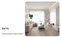 TV Cabinet Scratch Resistant Retractable Display Stand Waterproof and Humidity-Resistant Sintered Stone Top TV Console