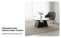 2 Pieces Nesting Coffee Table Set Minimalist Modern Minimalist Look Featured Furniture Easy to Clean Heat Resistant