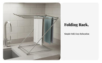 Countertop Dishcloth Holder Draining Design Countertop Rag Dehumidifying Rack Foldable Dishcloth Hanger for Sink