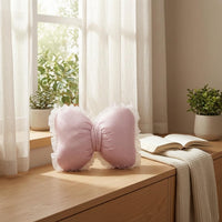 Bow Shaped Throw Pillow Dotted Bow Pillow Large for Sofa, Bedroom