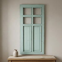 Wooden Fake Door Farmhouse Rustic Wall Door Decor Distressed Finish for Balcony