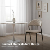Upholstered Shell Chair Nordic Appearance Accent Furniture Light Luxury Stylish Easy Assembly for Homeowners, Kitchen