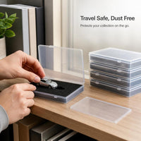 1:64 Scale Model Figure Display Case with Dustproof Cover and Sponge Insert