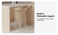 Clear Acrylic Stool Minimalist Design Transparent Stool Easy to Clean