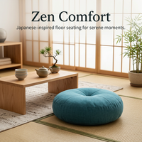 Floor Pillow Meditation Cushion, Washable Round Floor Cushion for Adults, Living Room Balcony Outdoo - Image 5