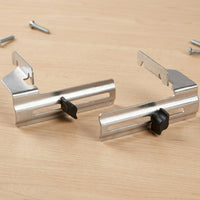 2 Pieces Heavy-Duty Miter Saw Crown Stop Compact Crown Guides Silver-Finished Miter Saw Positioning Guide Compatible for Carpenters, Carpentry, Workshops