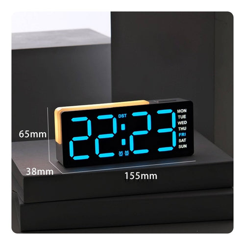 LED Digital Alarm Clock Adjustable Brightness LED Alarm Clock for Office, Gamers