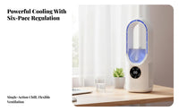 Compact Design Bladeless Misting Fan Lightweight USB Desktop Fan Quiet Operation for Students, Office Workers, Dorm Room, Bedroom