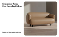 French Retro Design 3-Seater Straightspine Couch mid-centuryera Modern design Sofa High-Resilience Foam Living Room Furnishing Exposed Wood Frame for Apartment Dwellers, Homeowners, Families, Guest House, Reception Area, Office, Bedroom