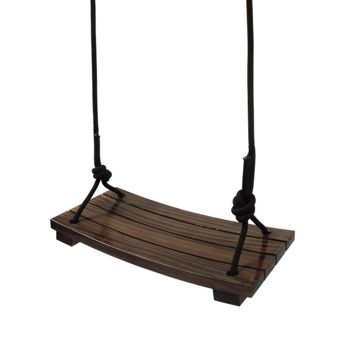 Adjustable Wooden Swing Seat Rustic Curved Swing Seat Natural Weather-Resistant for Children, Kids, Backyard, Garden, Playground, Patio