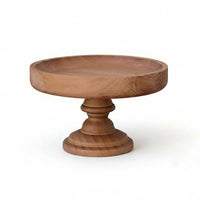 Wooden Cake Stand Vintage Serving Ware Reusable Tableware for Party