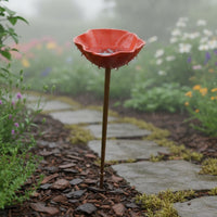 Metal Flower Garden Stake Handmade Outdoor Decor Bright Colors