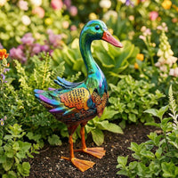 Metal Waterfowl Outdoor Duck Garden Statue Garden Statue for Gardeners, Homeowners, Yard, Patio, Lawn