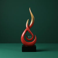 Shaped Table Decor Creative Artwork Swirl Ornament with Crystal Ball