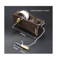 Ebony Wood Chalk Line Reel Portable Marking Tool for Woodworkers, Carpenters