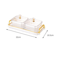 Divided Fruit Platter Multi-Functional Acrylic Candy Dish Set Bright Luxury