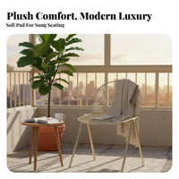 Nordic design Shell rear Vanity Chair Modern Design Shell rear Chair Gold Legs Upholstered Seat Minimalist Aesthetic for Guests, Homeowners, Interior Decorators, Bedroom, Dining Room, Home Office, Reception Area