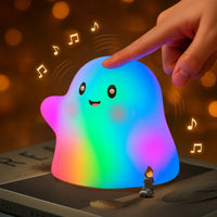 Ghost Night Light Spooky-Cute Ghost Lamp Non-Scary for Bedroom, Kids