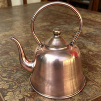 Fixed Handle Kettle Long Spout Copper Tea Kettle Easy to Clean Teapot