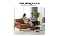 Nordic Design 3-Seater Straight Sofa Minimalist design 3-Seater Upholstered Couch Slim silhouette Legs Commercial Furnishing Sturdy Frame for Business Owners, Interior Designers, Apartment Dwellers, Office, Reception Area, Living Room, Bedroom