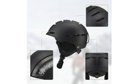Hard-Shell Helmet with Adjustment Dial Adjustable Vent Helmet with Eyewear Buckle Ventilated Shock-Absorbing for Skiers, Snowboarders, Adults, Skiing, Snowboarding, Winter Sports