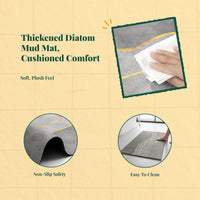 Soft Diatom Mud Bath Mat Absorbent Quick-Dry Non-Slip Rug