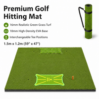 Hitting Mat 1.5m x 1.2m Artificial Turf Indoor Outdoor Practice Driving Range