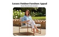 4 Pieces Weather-Resistant 4-Piece Patio Seating Group Modern Design Outdoor Furniture Low Maintenance Garden Sofa Set Thick pads for Hotel Owners, Party Hosts, Terrace, Courtyard, rearyard, Balcony