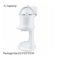 Compact Countertop Ice Cream Machine Clear Domed Top White Ice Cream Machine Dispensing Lever Home Appliance Raised Base